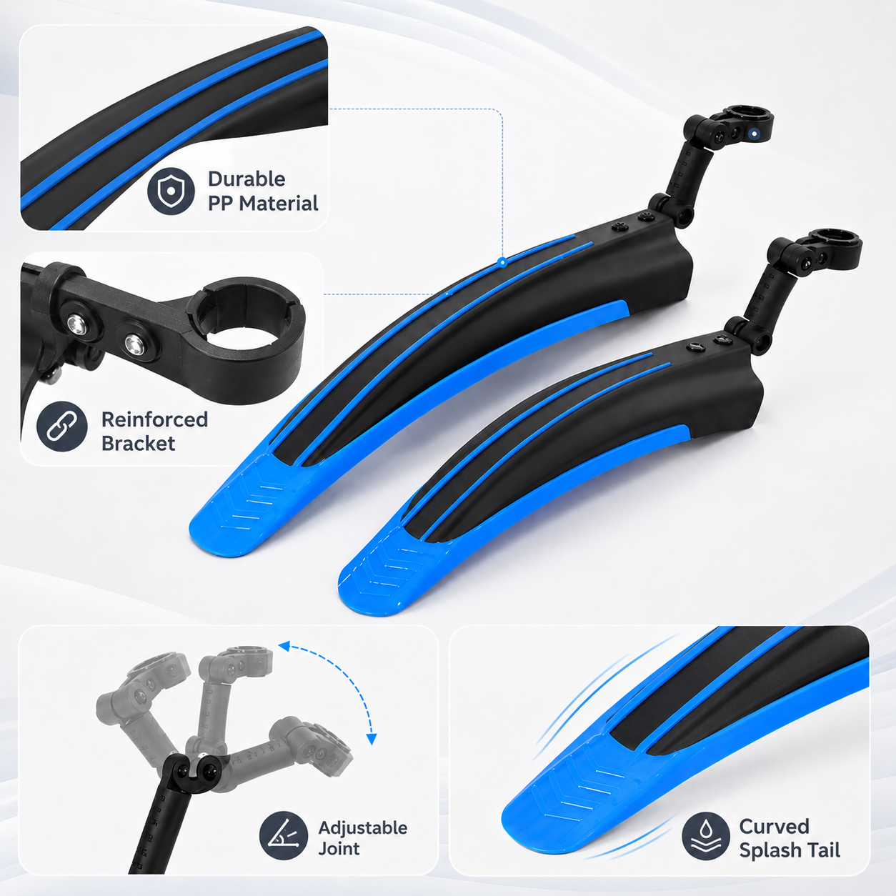 PINMOAP 2PCS Bicycle Mudguard  – Cycling Commute Rain Bewertung und Preis