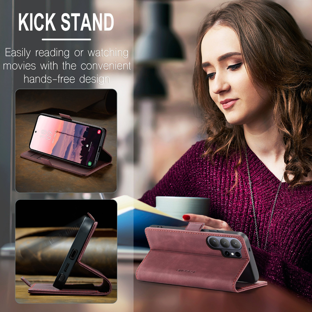Flip Leather Case for Samsung  – Kickstand Adjustable Bewertung und Preis