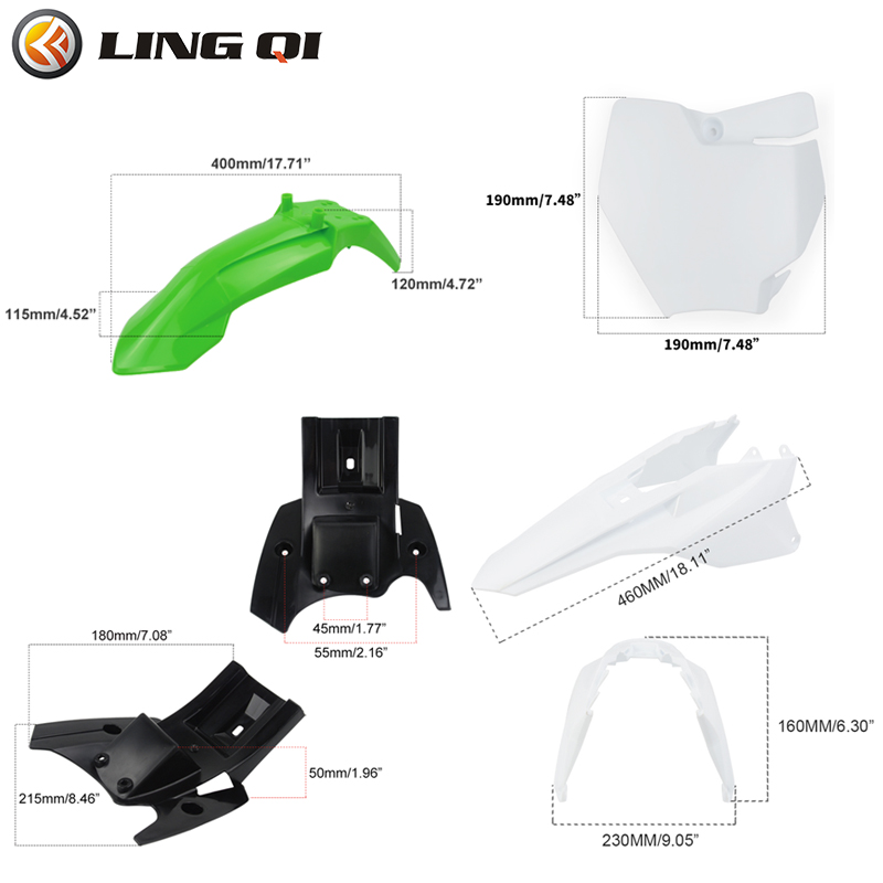 LINGQI RACING KT50 Motorcycle  – Fender Mudguard Set Bewertung und Preis