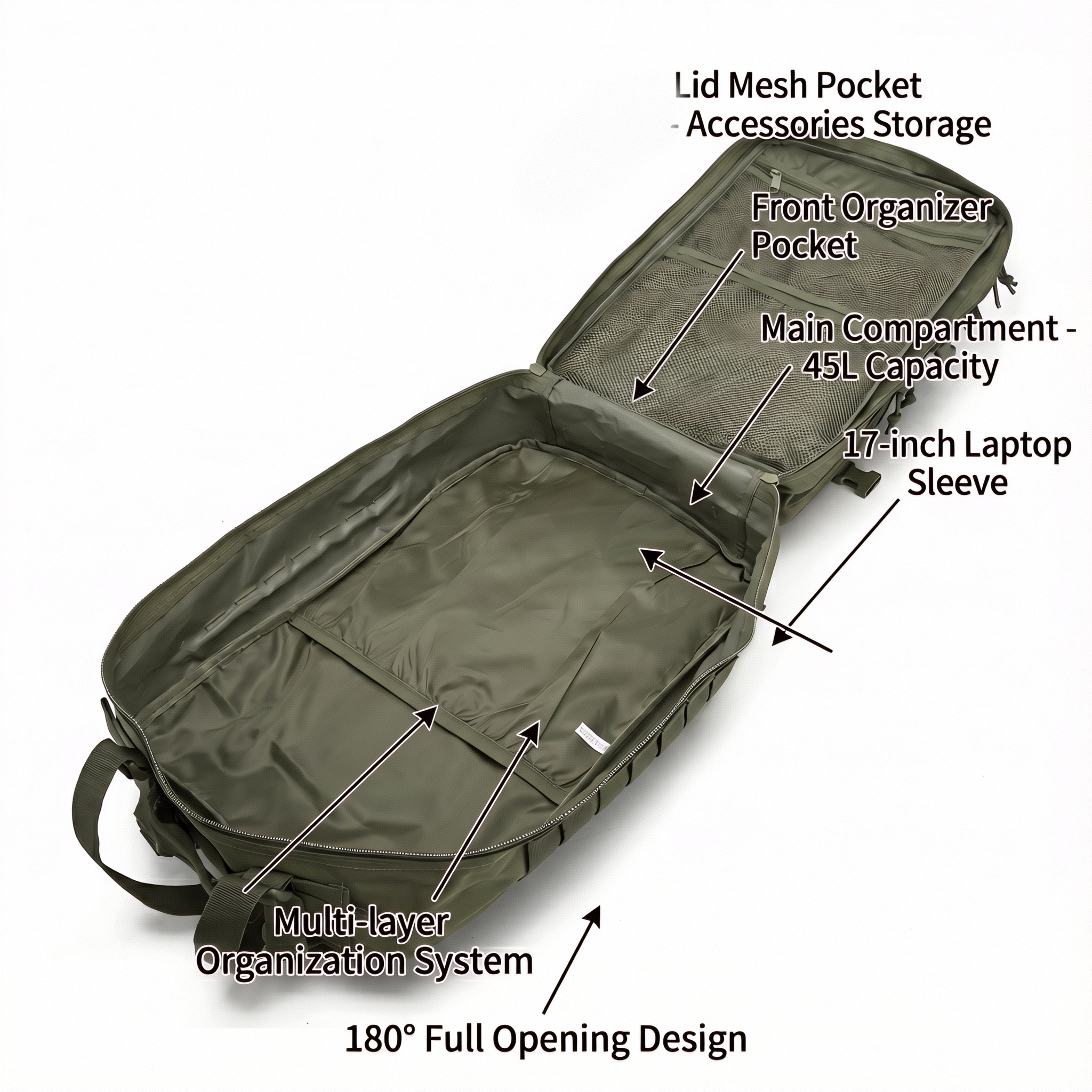 Men 45L Tactical Backpack Moll – Cycling Commuter Backpack Laptop Bewertung und Preis