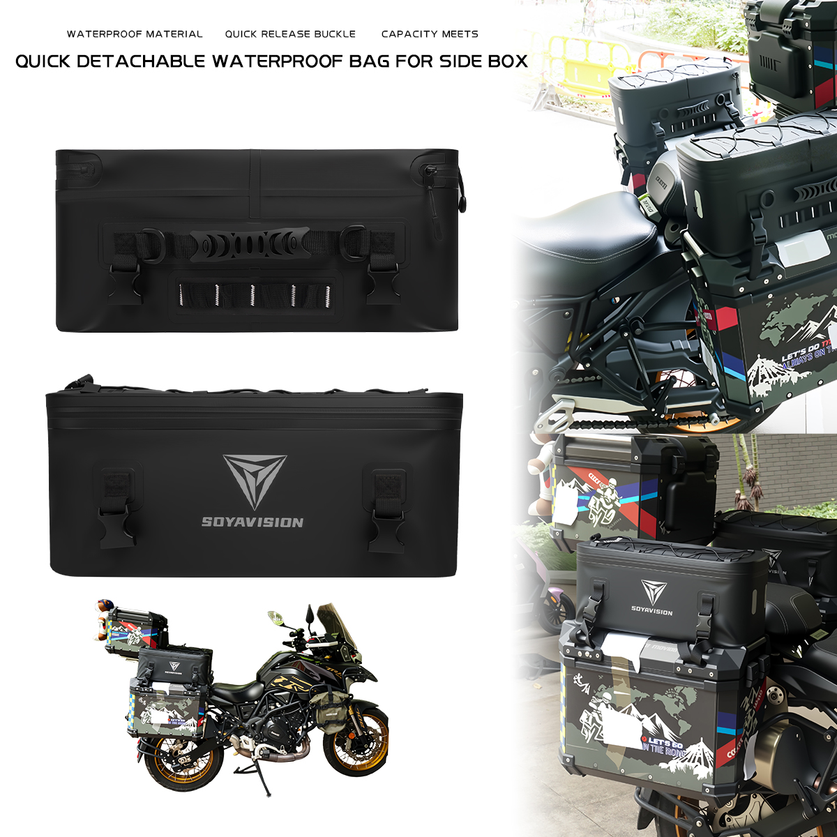 Motorcycle Case Box Bag Waterp – Panniers Waterproof Rear Bewertung und Preis