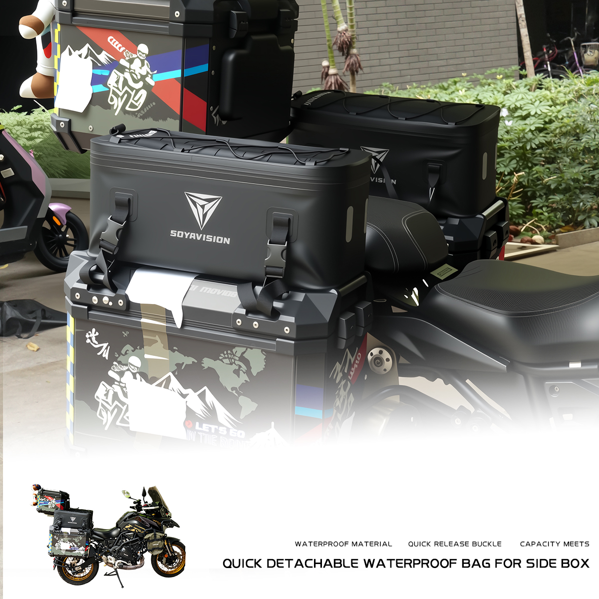 Motorcycle Case Box Bag Waterp – Panniers Waterproof Rear Bewertung und Preis