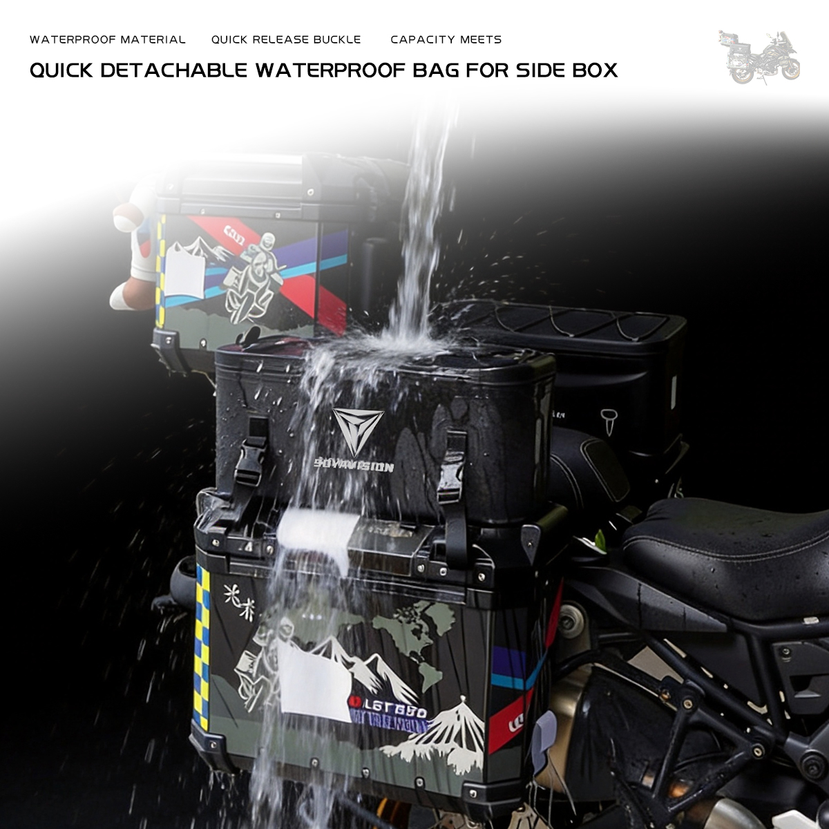 Motorcycle Case Box Bag Waterp – Panniers Waterproof Rear Bewertung und Preis