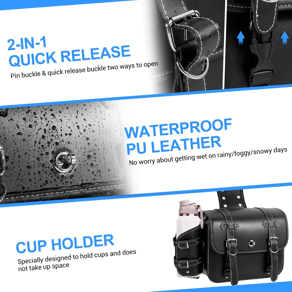 Motorcycle Saddlebags with Cup – Panniers Waterproof Rear Bewertung und Preis