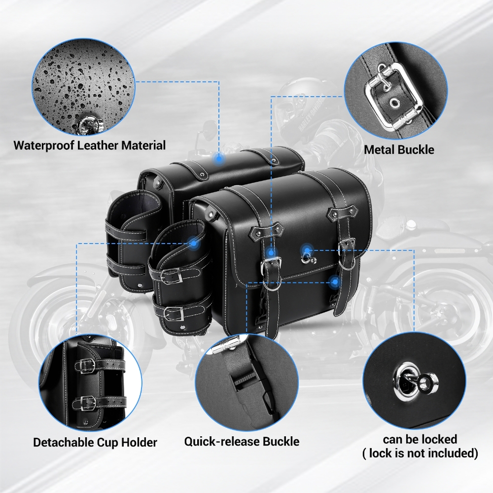 Motorcycle Saddlebags with Cup – Panniers Waterproof Rear Bewertung und Preis